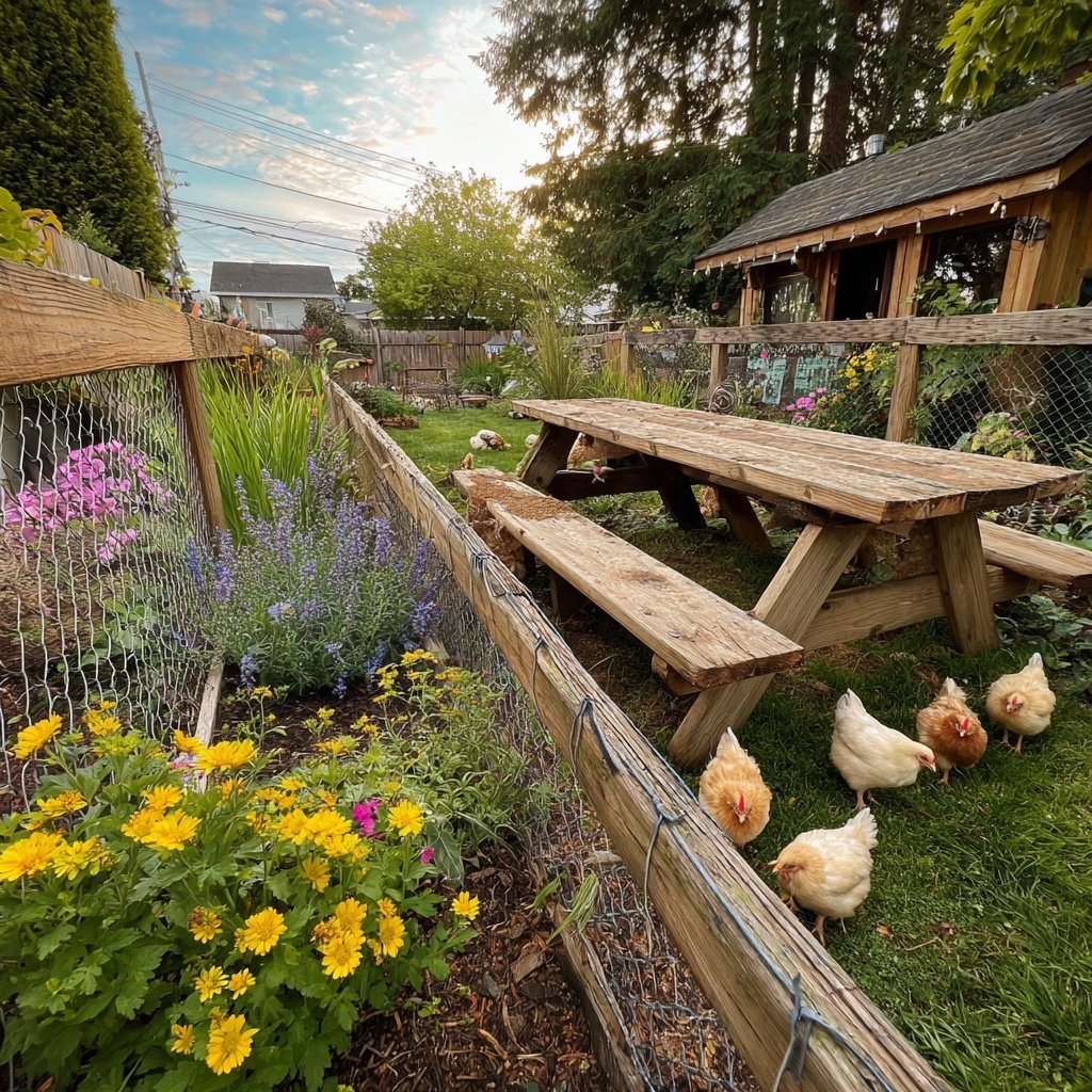 DIY Backyard Chicken Coop Run