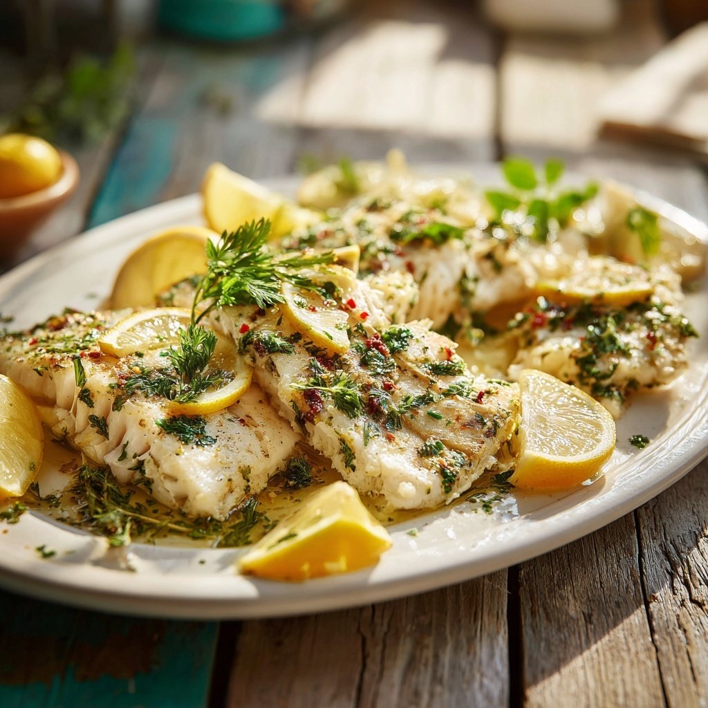 Healthy & Light Lemon Grilled Fish Plate