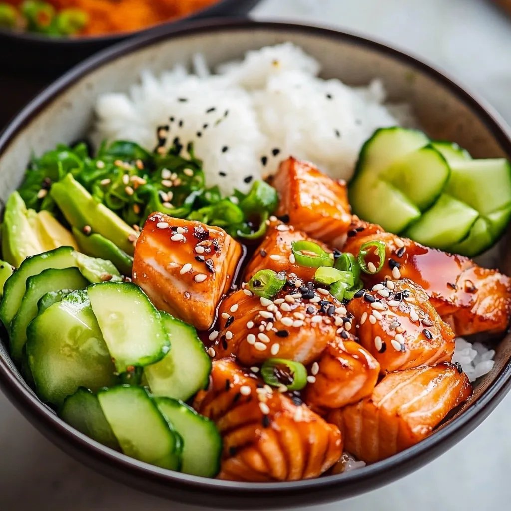 Honey Sriracha Salmon Bowls