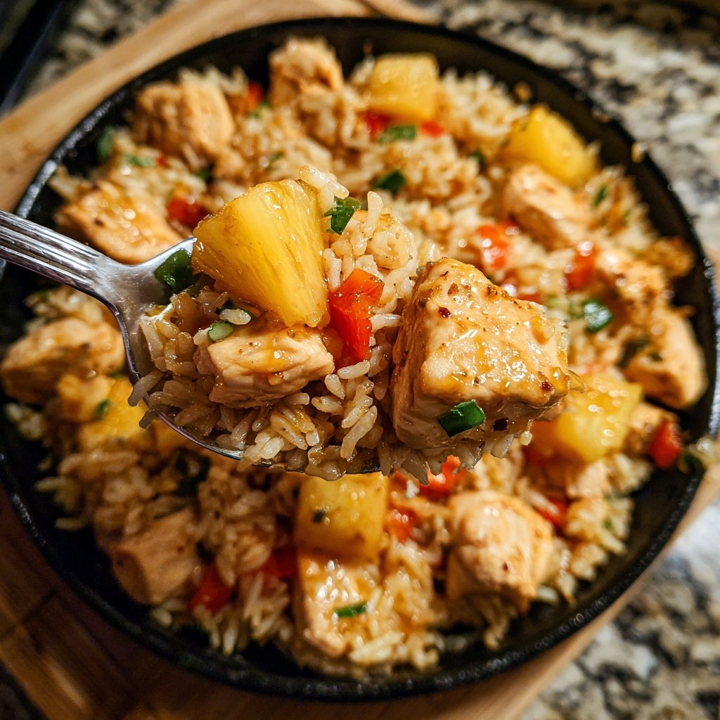 Pineapple Chicken And Rice Skillet