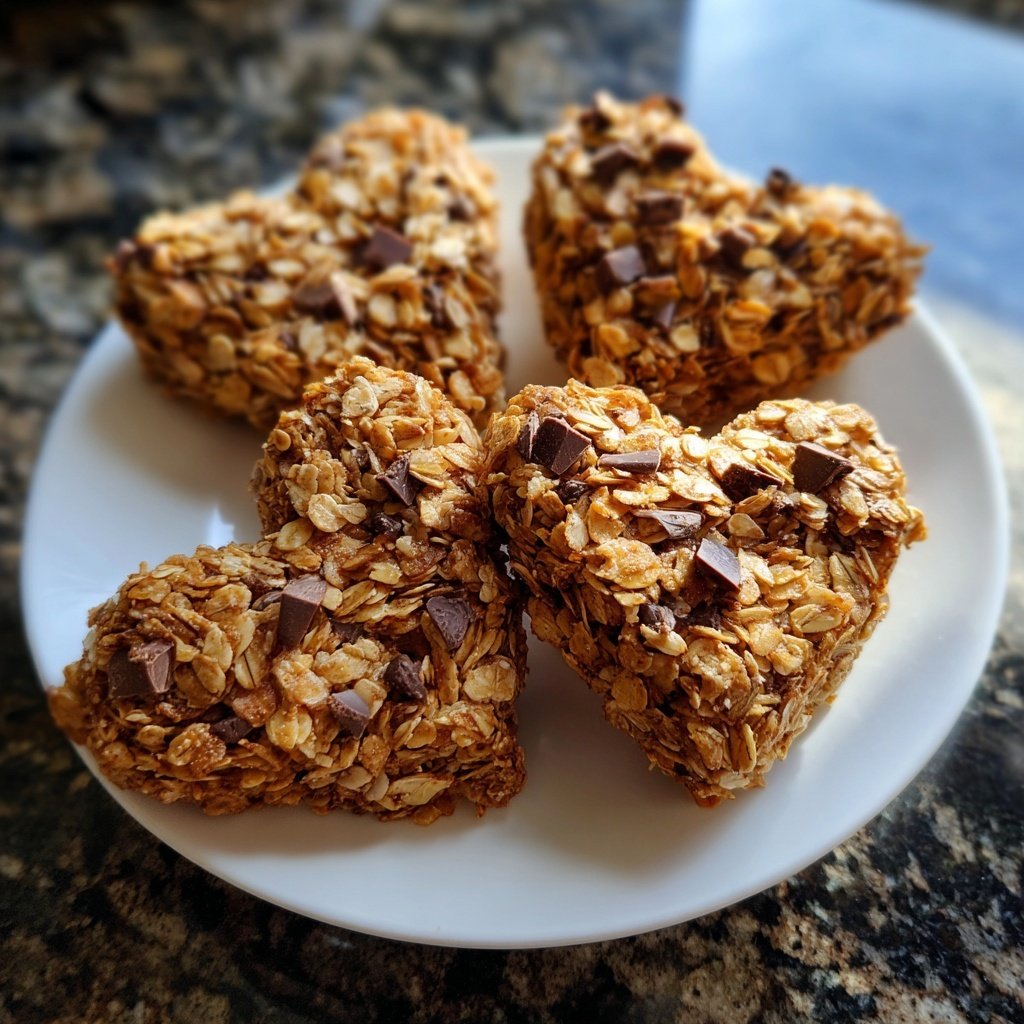 Valentines Snacks Chocolate Granola Hearts