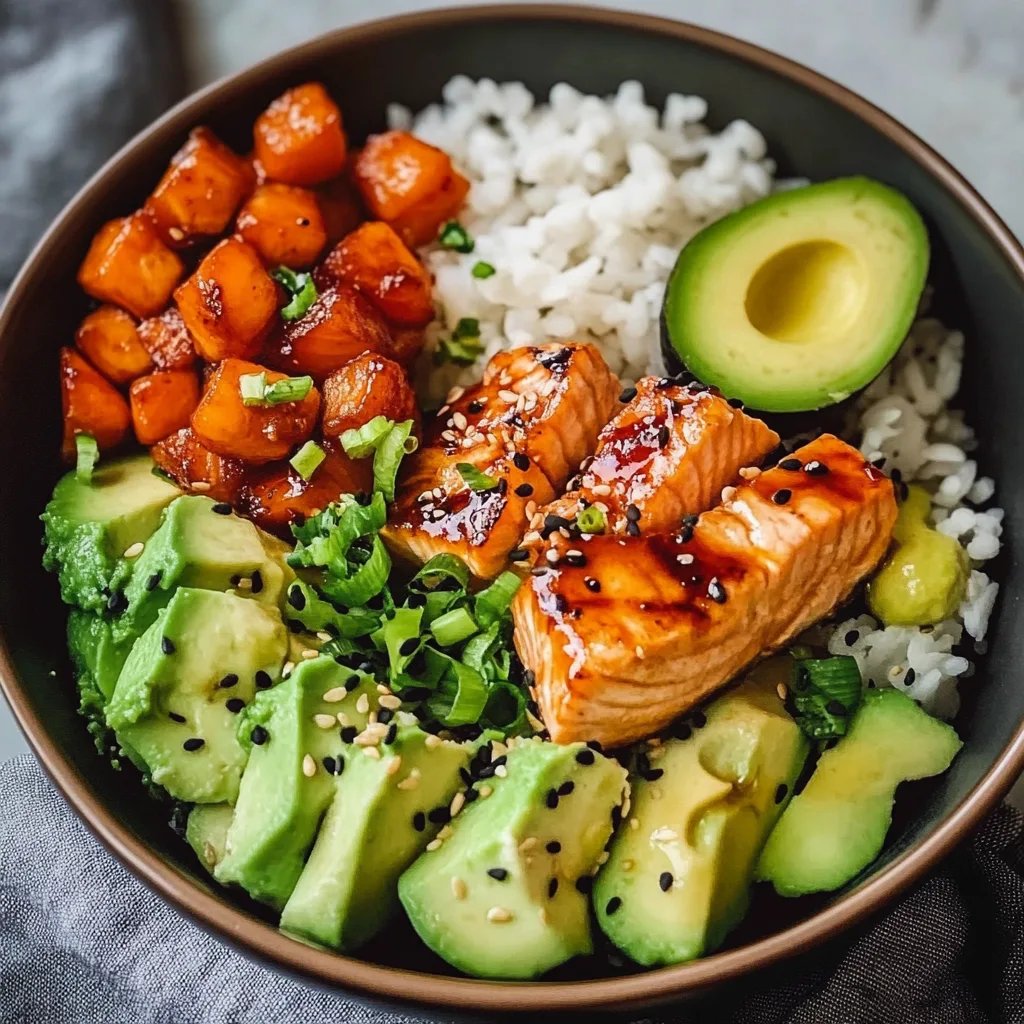 Honey Sriracha Salmon Bowls
