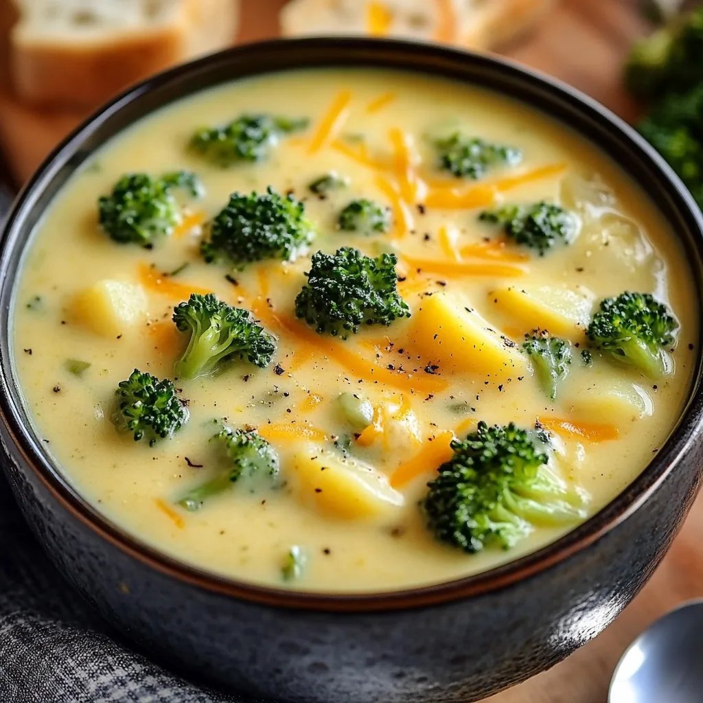 Crockpot Creamy Cheese Broccoli Potato Soup