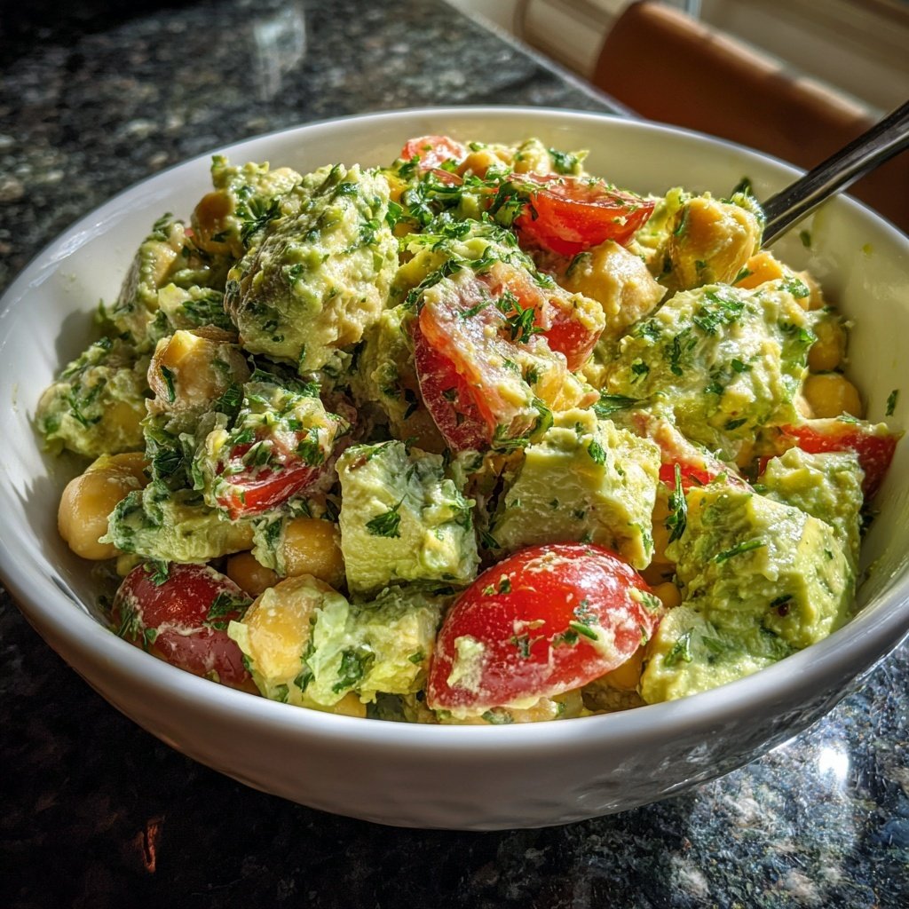 Healthy & Light Avocado Chickpea Salad