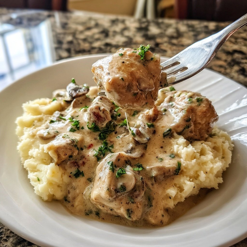 Comfort Food Creamy Chicken and Mashed Potatoes
