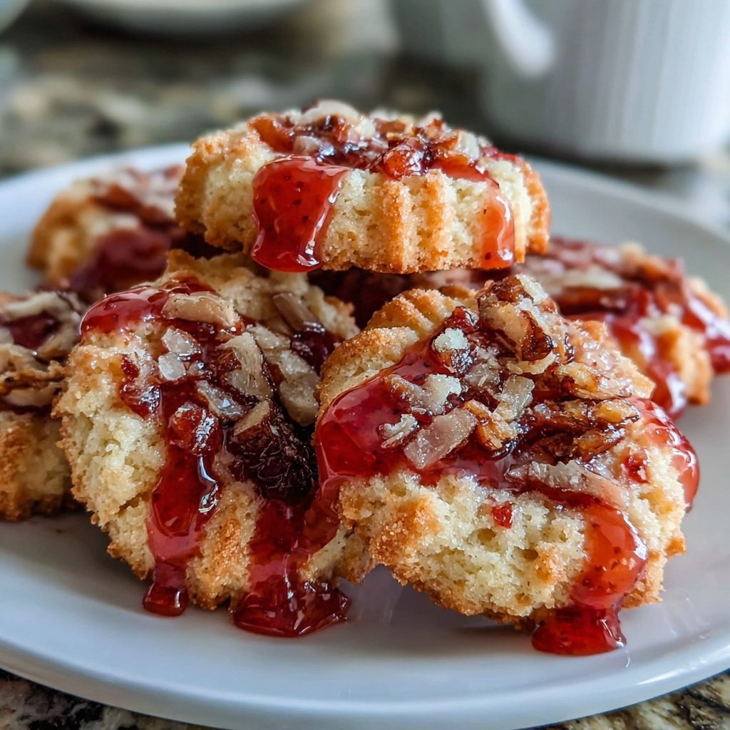 Spring Cookies With Strawberry Glaze