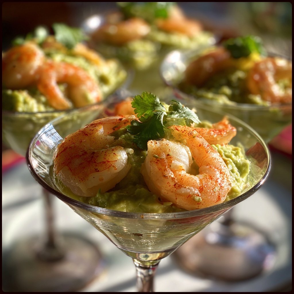 Shrimp and Avocado Martini Cups
