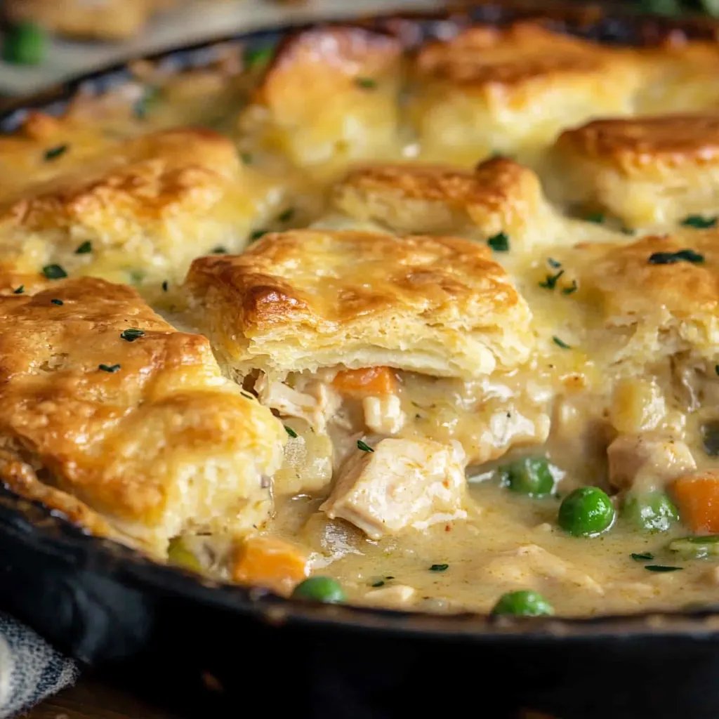 Mom's Fabulous Chicken Pot Pie With Biscuit Crust Recipe