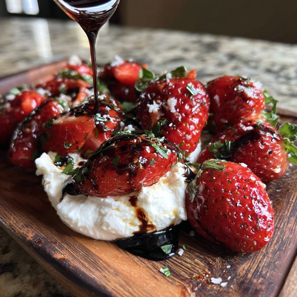 Roasted Strawberry Burrata Salad