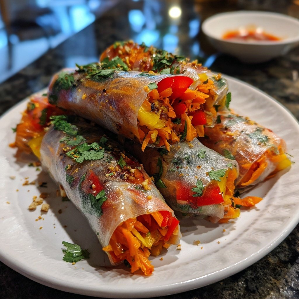 Super Bowl Veggie Spring Rolls