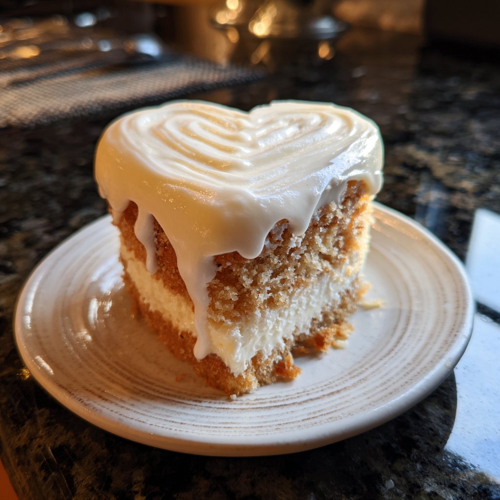 Mini Heart Cake with Vanilla Bean Frosting