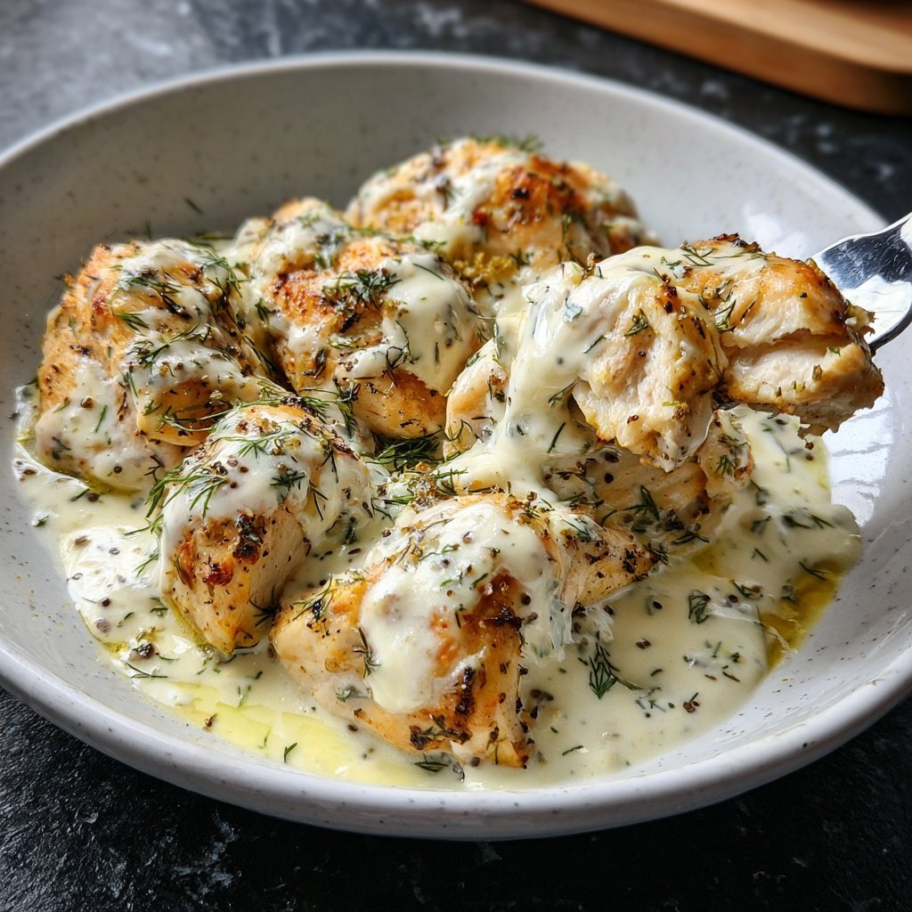 Lemon Dill Yogurt Sauce Chicken