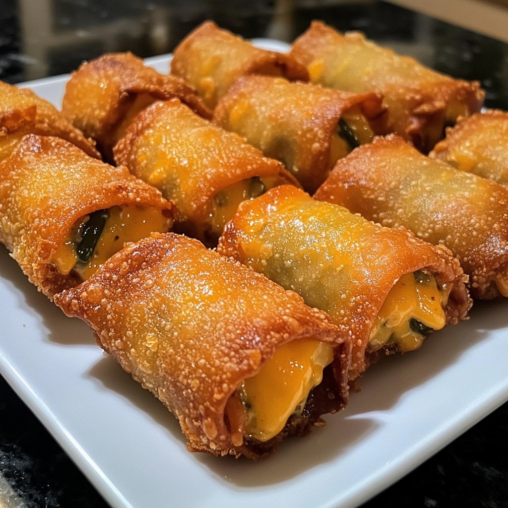 Tasty Finger Food Mini Jalapeno Popper Egg Rolls