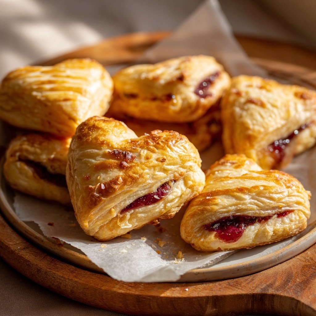 Valentines Snacks Mini Puff Pastries