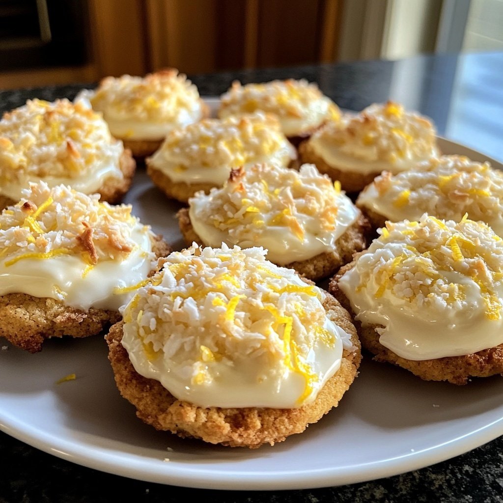 Lemon Coconut Cheesecake Cookies