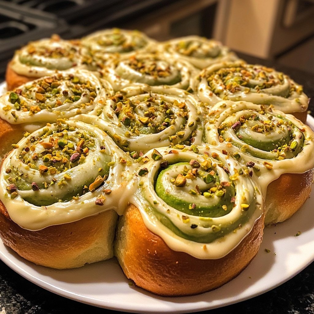 Perfect Pistachio Rolls with Cream Cheese Frosting
