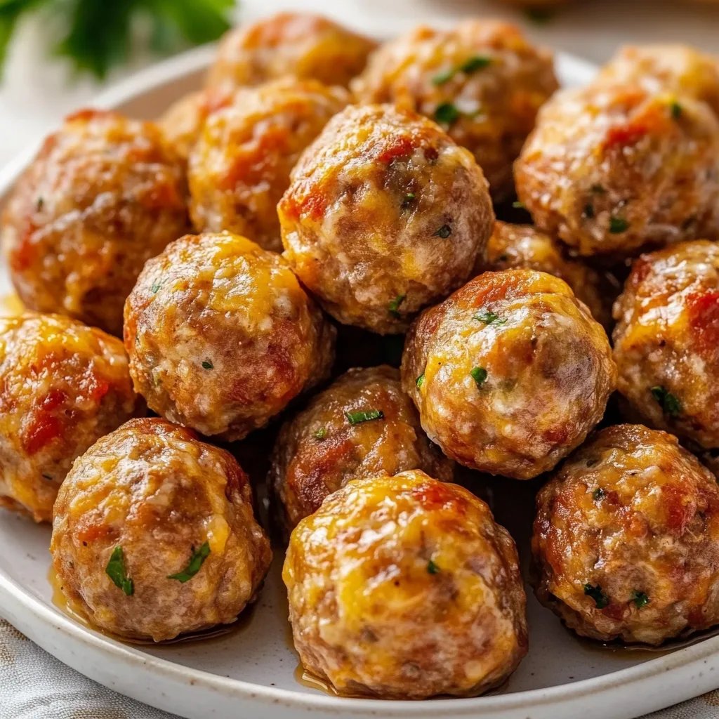 Rotel Cream Cheese Sausage Balls
