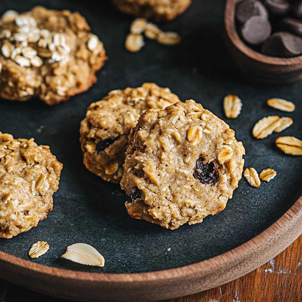 Banana Oatmeal High Protein Breakfast Cookies