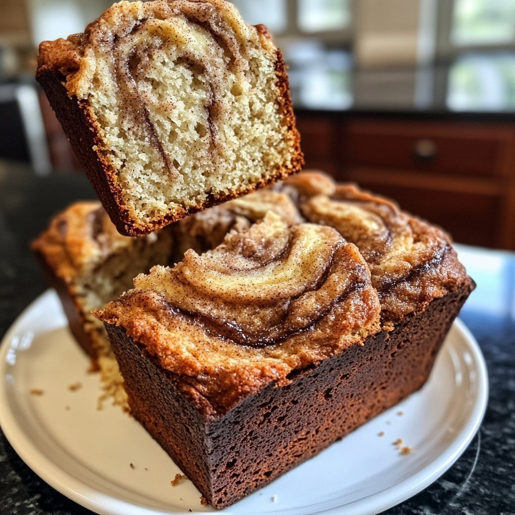 Homemade Cinnamon Swirl Banana Bread