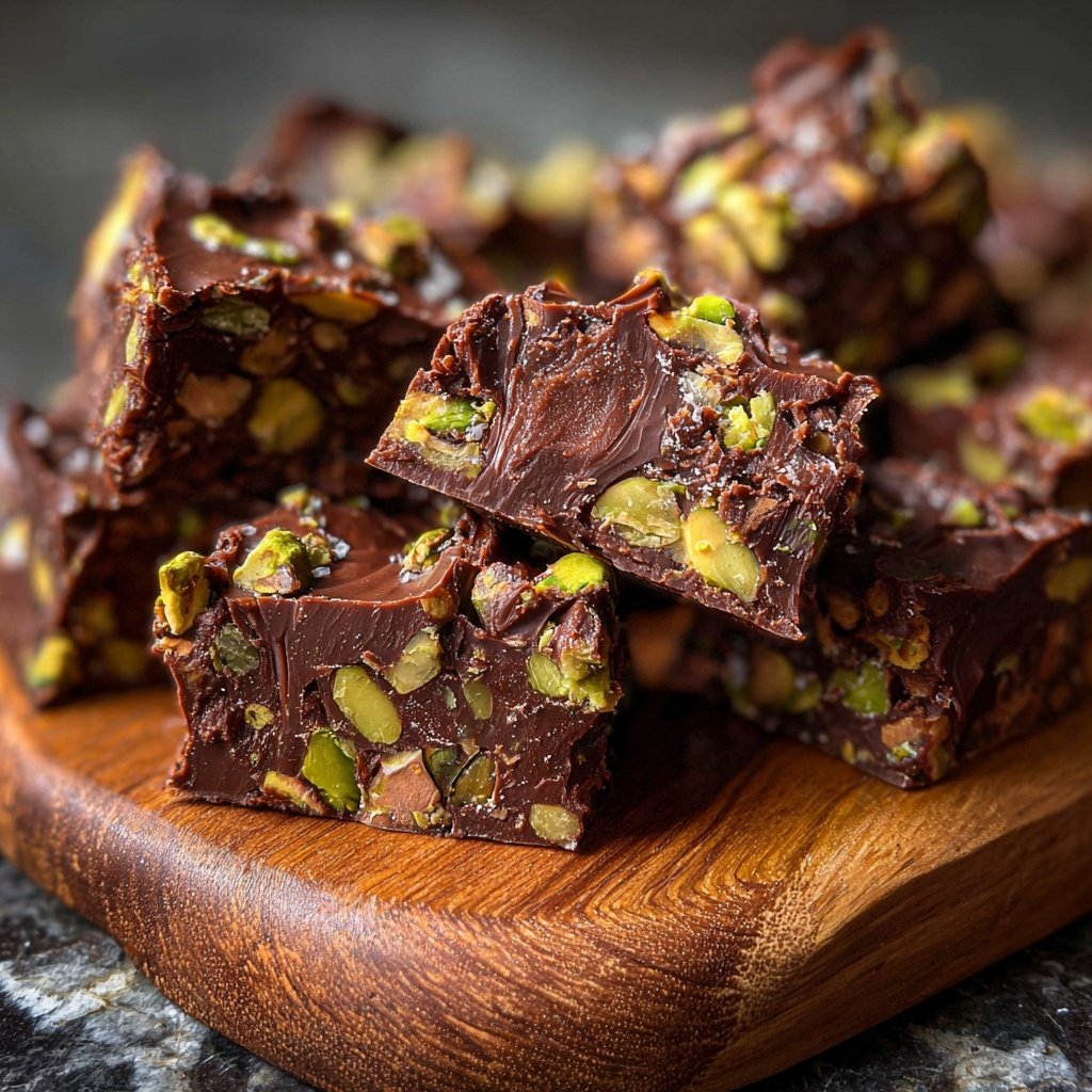 Chocolate Pistachio Fudge