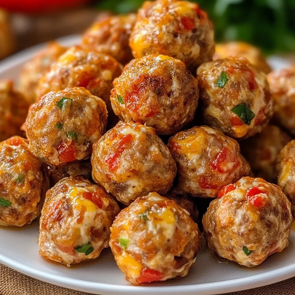 Rotel Cream Cheese Sausage Balls