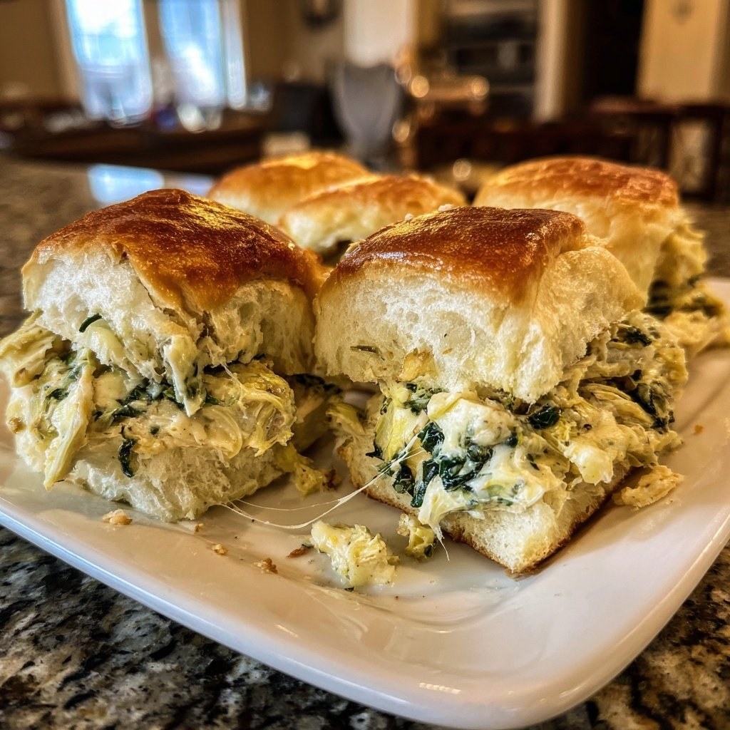 Easy Slider Spinach Artichoke Sliders