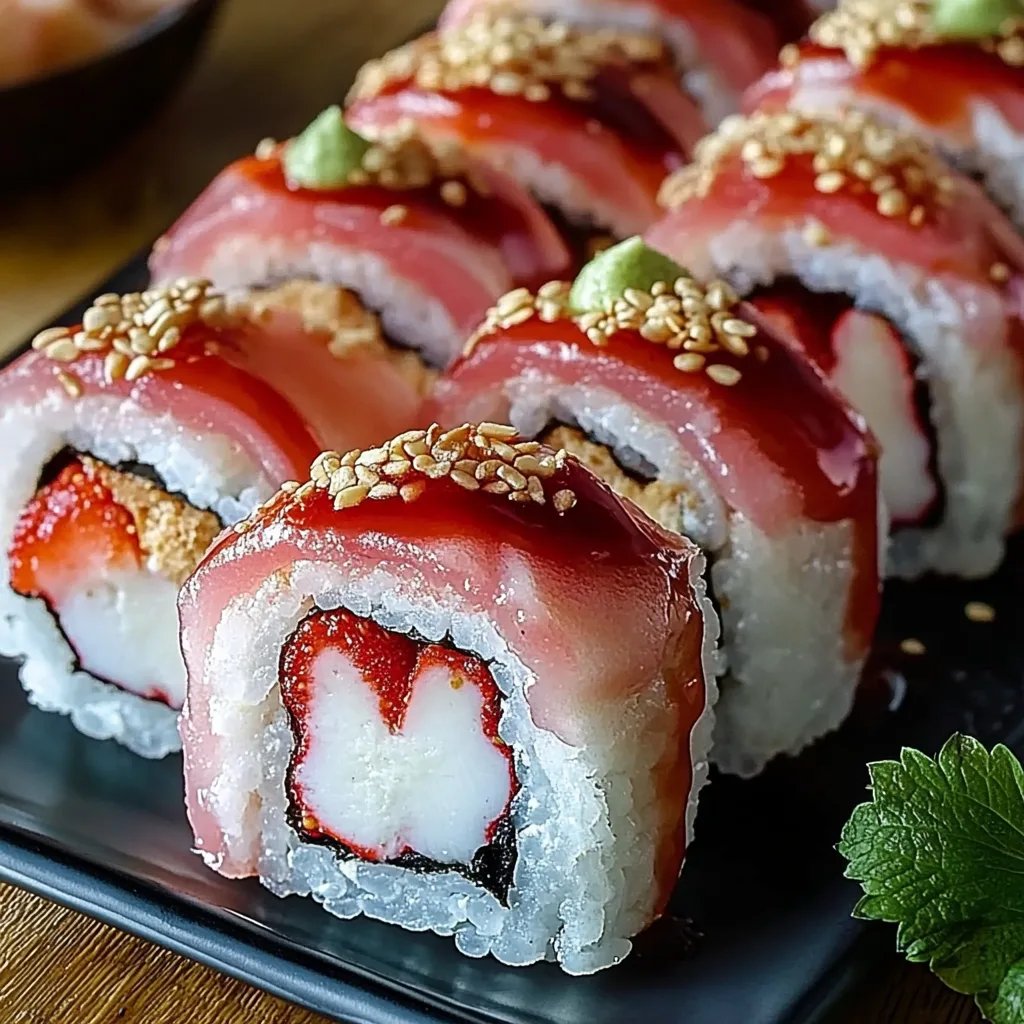 Strawberry Shortcake Sushi Rolls