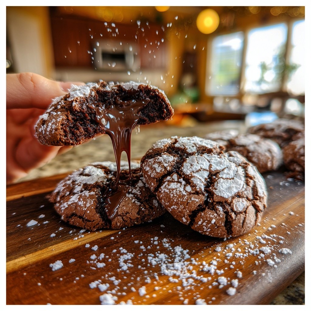 Brownie Mix Chocolate Crinkle Cookies