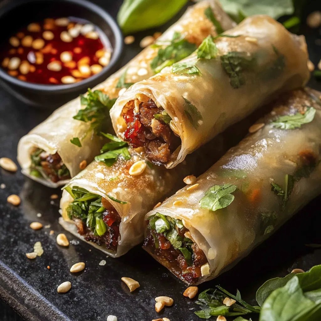 20 Minute Thai Basil Beef Rolls